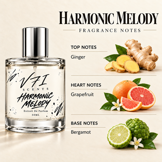 HARMONIC MELODY 50 ml top, heart and base fragrance notes