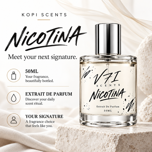 NICOTINA by Kopi Scents, 50 ml Extrait de Parfum – product highlights